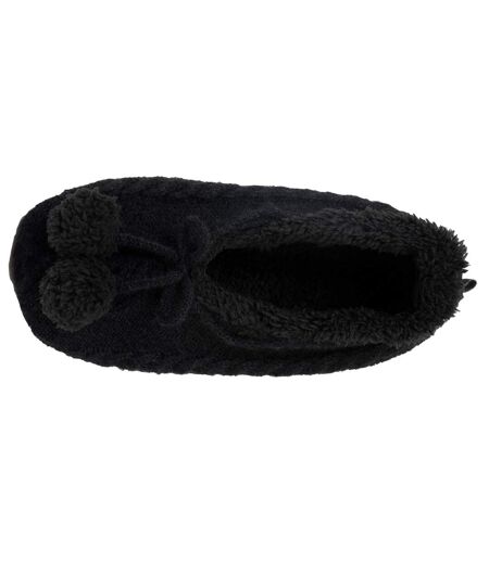 Isotoner Chaussettes d'intérieur femme maille torsadée - fourrées, antidérapantes