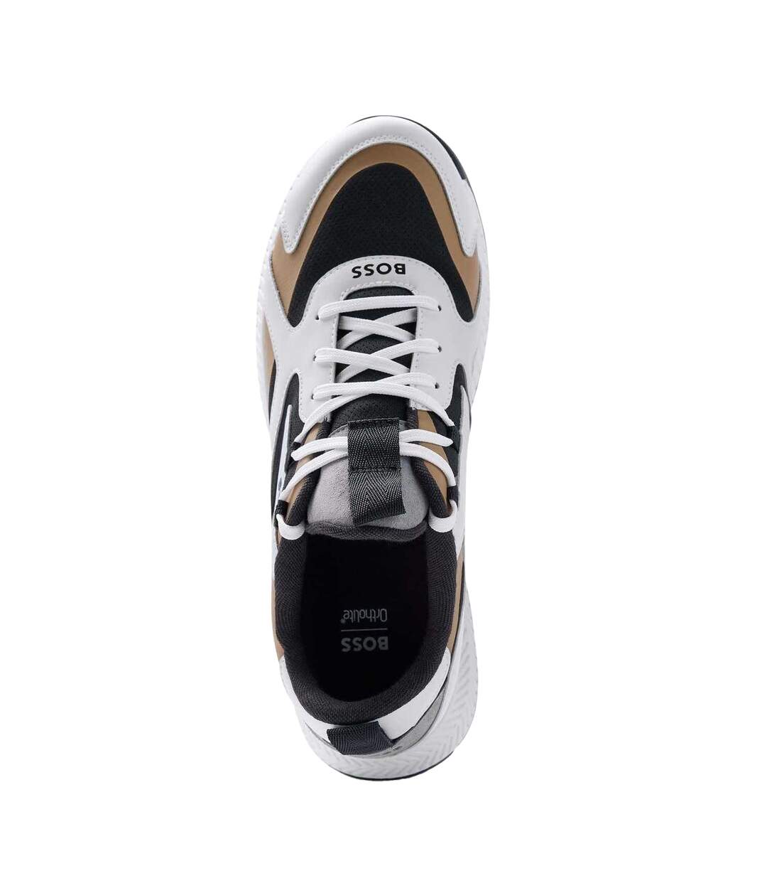 Chaussures De Course En Cuir Titanium Beige Boss-3