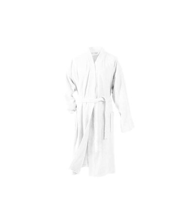 Paris Prix - Peignoir éponge Kimono vitamine Blanc