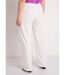 Pantalon large uni taille semi élastiquée-2