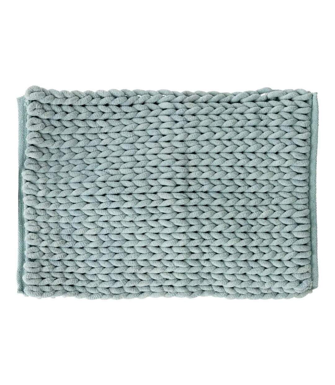Tapis Salle de Bain Tissé Épais 50x75cm Bleu Arctique-1