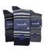 6 Paires Chaussettes Homme Coton avec Rayures-2