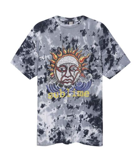 T-shirt ska sun logo adulte gris Amplified