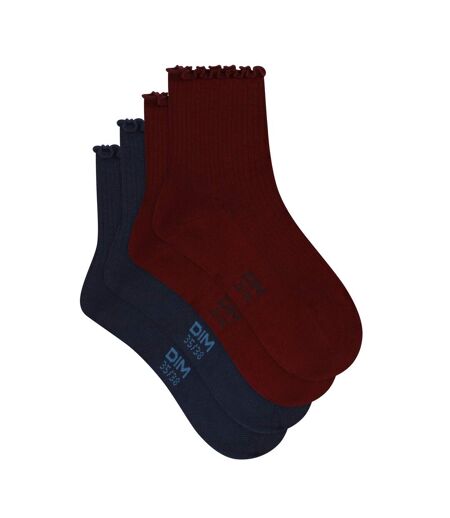 Lot de 2 paires de chaussettes coton Modal