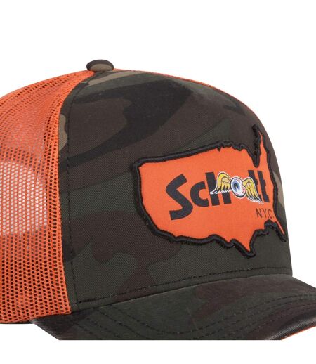 Casquette baseball avec filet avec badge camouflage Schott Army Vondutch