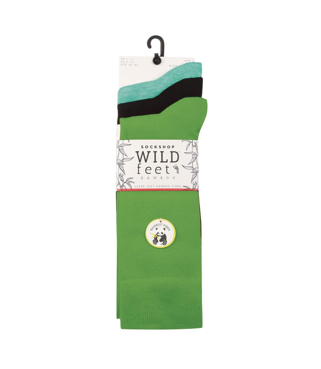 Wildfeet - 3 Paires Homme Chaussettes Bambou Mi-mollet Costume Unies-2