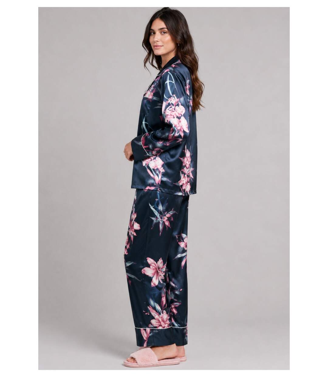 Pyjama fluide en satin-2