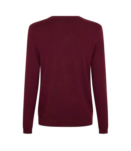 Mens Batisse V Neck Sweater Top Dark Red Boss