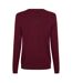 Mens Batisse V Neck Sweater Top Dark Red Boss-2