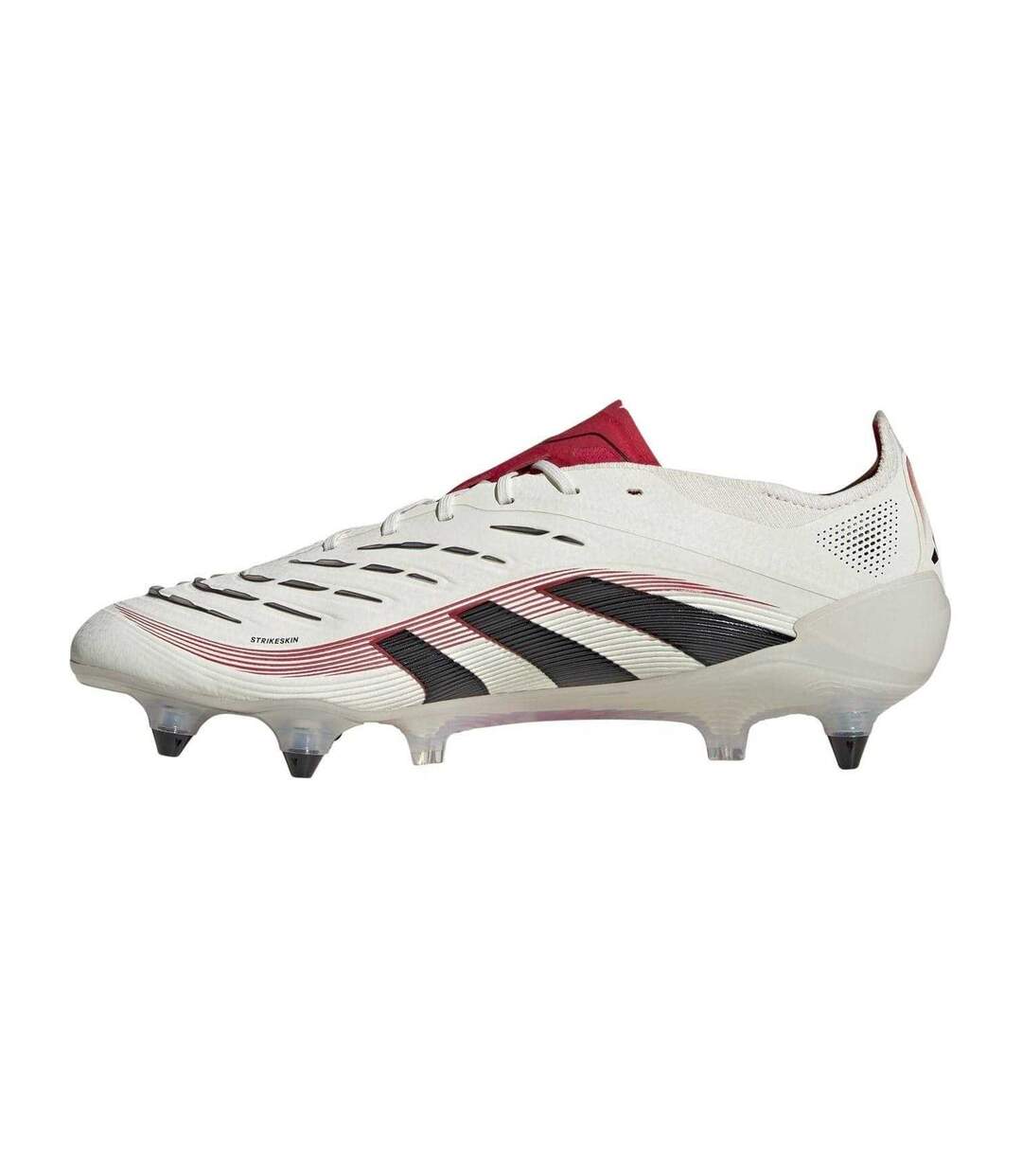 Mens  Stripes Soft Ground Football Boots Off White Black Predator-3