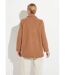 Manteau tissu bouclette mi-long boutonné-2