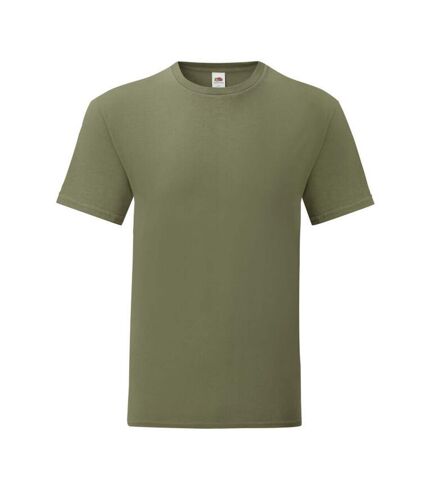 T-shirt manches courtes iconic homme olive classique Fruit of the Loom