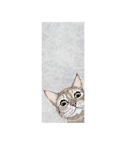 Bev Davies Cheeky Cat Print (Gray/Brown/White) (30cm x 60cm)