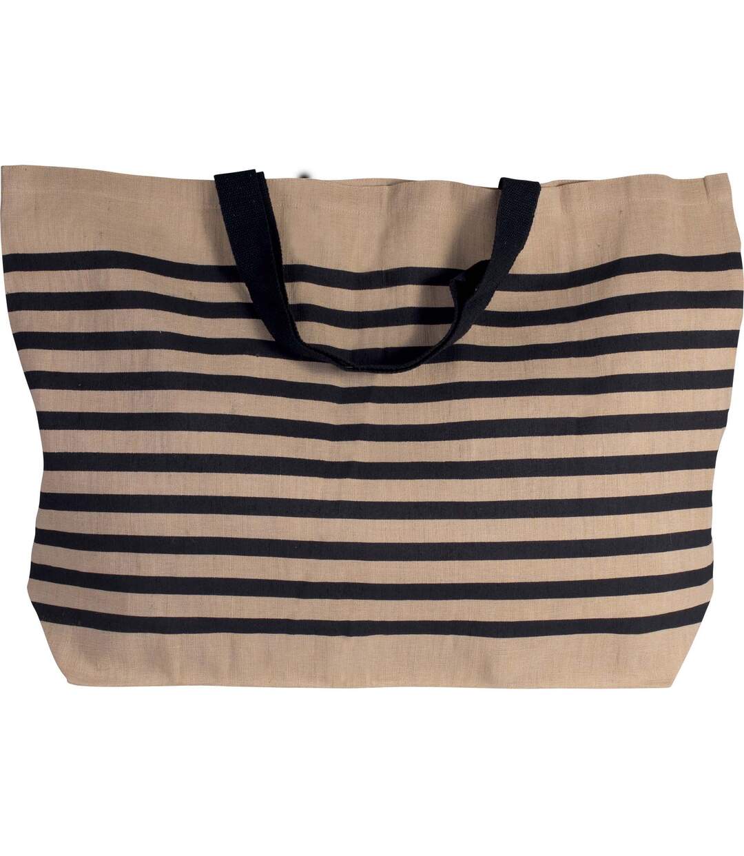 Sac de transport juco taille unique beige pâle / bleu marine Kimood-1