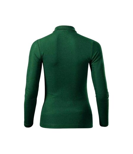 Polo Manches Longues Femme Vert Malfini