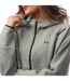 Womens/ladies Fleece Full Zip Hoodie Green Under Armour-3