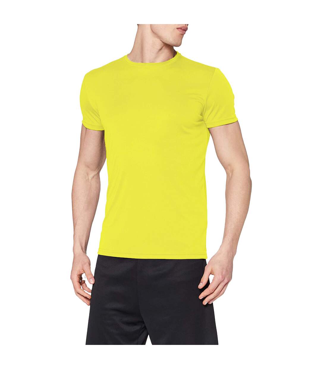 T-shirt de sport active homme jaune Stedman