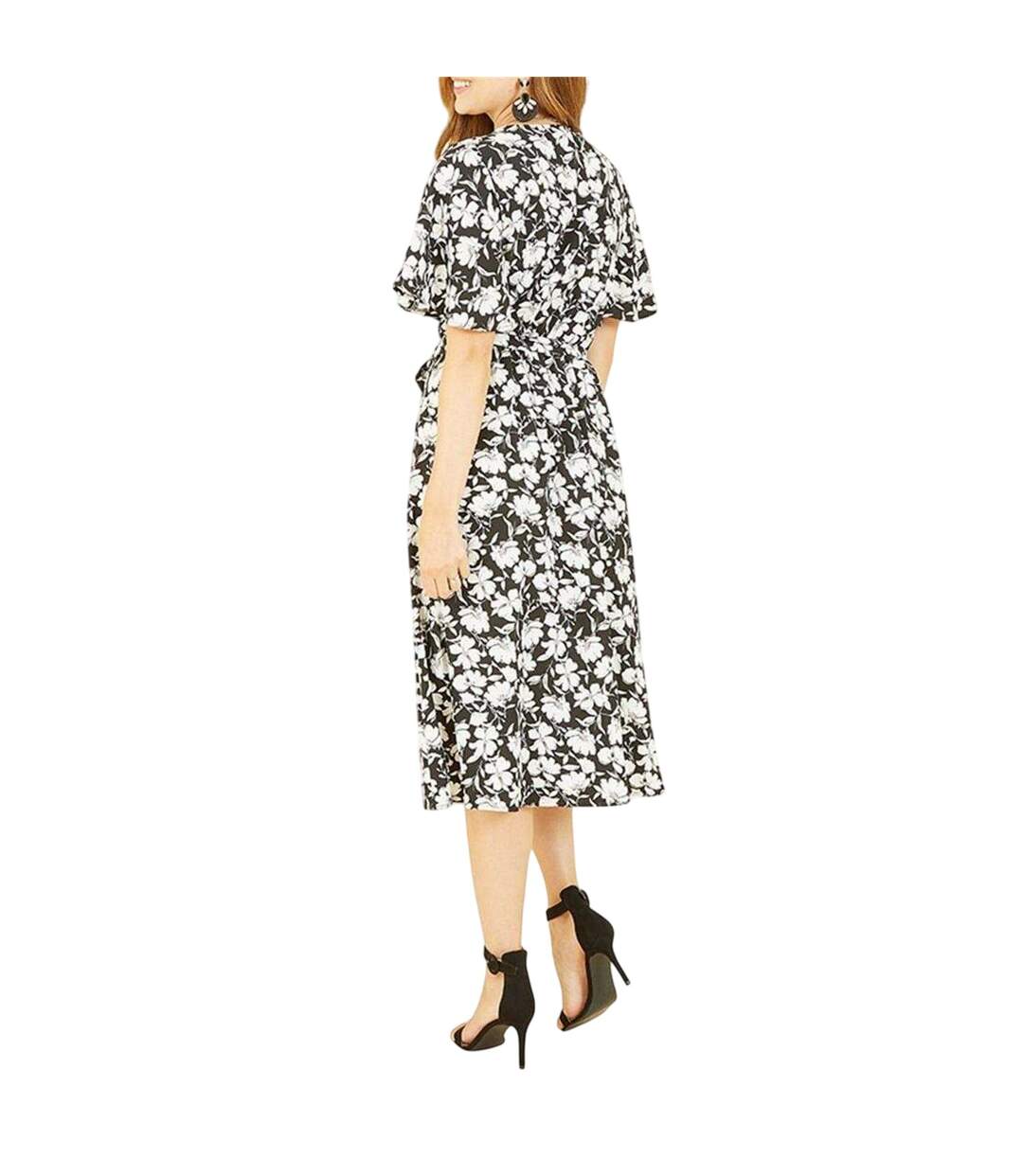 Robe Portefeuille Femme Noir Yumi-3