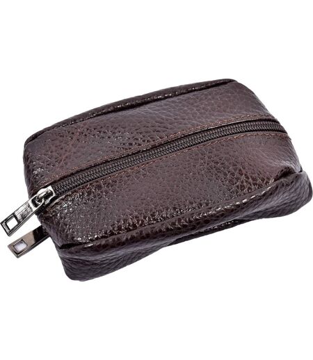 Porte Monnaie Grain de Café - Cuir Vachette - 8820 BROWN