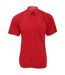 Fruit Of The Loom Mens Short Sleeve Poplin Shirt (Red) - UTBC404