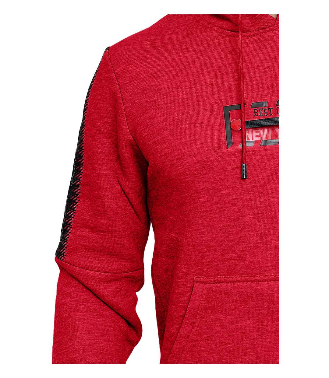 Sweat capuche  homme manches longues de couleur rouge