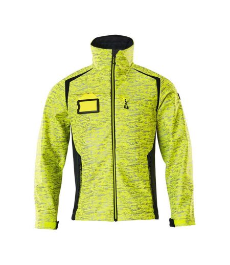 Mens Accelerate Safe Soft Shell Jacket Hi Vis Yellow Black Mascot