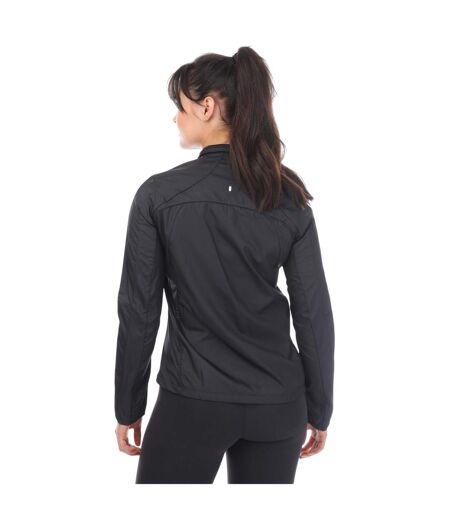 Womens/ladies marathon 3 stripes running jacket black Adidas