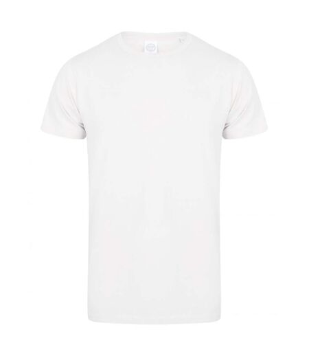 T-shirt À Manches Courtes Et Col En V Homme Blanc Skinni Fit