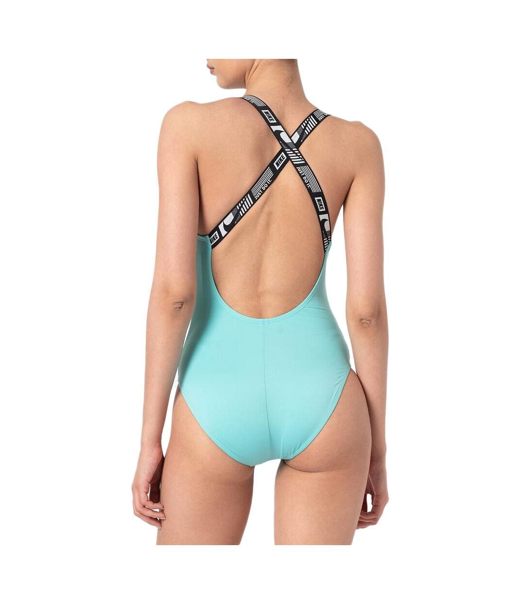 Maillot de bain 1 pièce turquoise femme nike crossback-2