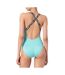 Maillot de bain 1 pièce turquoise femme nike crossback-2