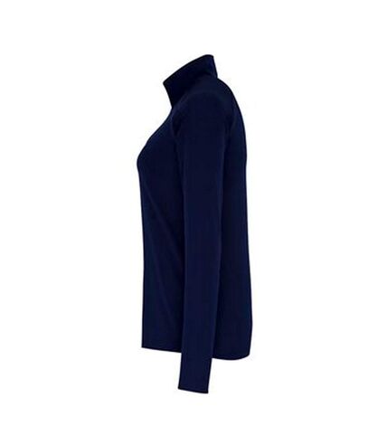 TriDri Womens/Ladies Performance Long Sleeve Quarter Zip Top (Top zippé à manches longues) (Bleu marine / blanc) - UTRW6551