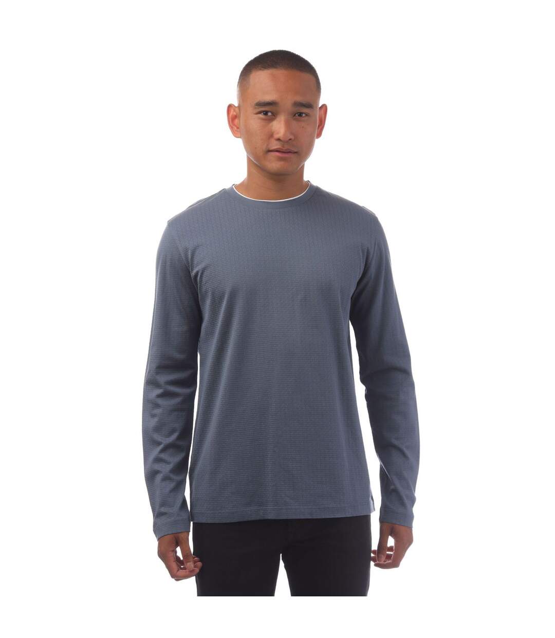 T-shirt Manches Longues T-tanner Homme Bleu Boss-2