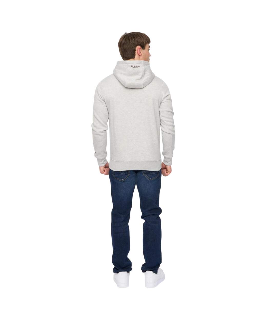 Sweat À Capuche Cresswell Homme Gris Chiné Crosshatch-3