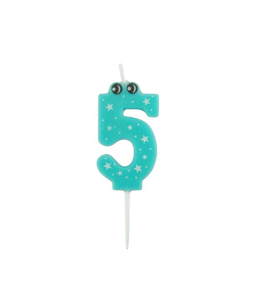 Bougie d'Anniversaire Chiffre 5 5cm Bleu-1