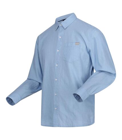 Mens babbinswood linen shirt powder blue Regatta