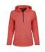 Womens/ladies alisa snow fleece quarter zip hoodie mineral blue marl Weird Fish-2