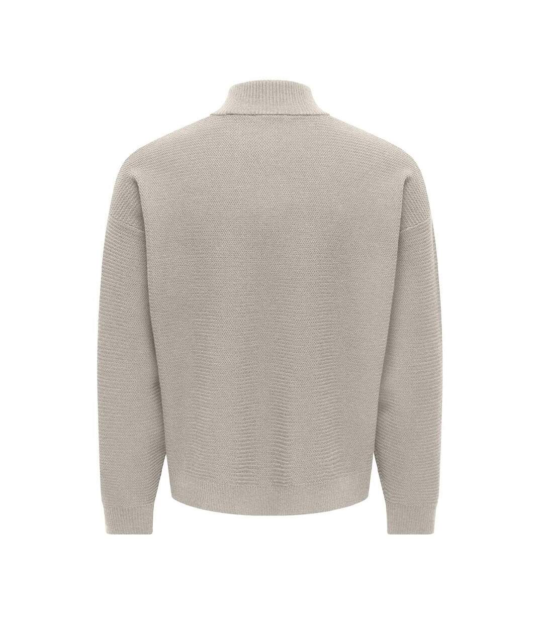 Pull camionneur beige homme only & sons carter-2