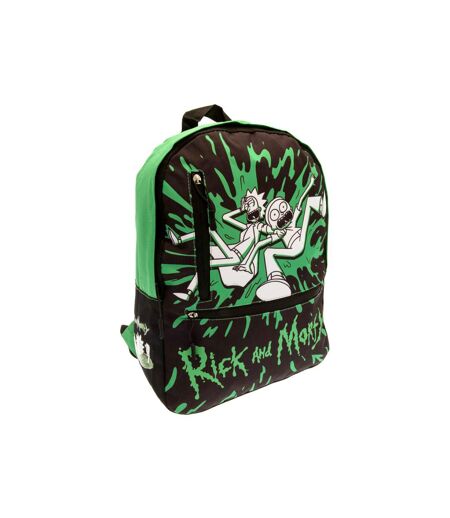 Rick And Morty Logo Knapsack (Black/Green/White) (One Size) - UTTA10059