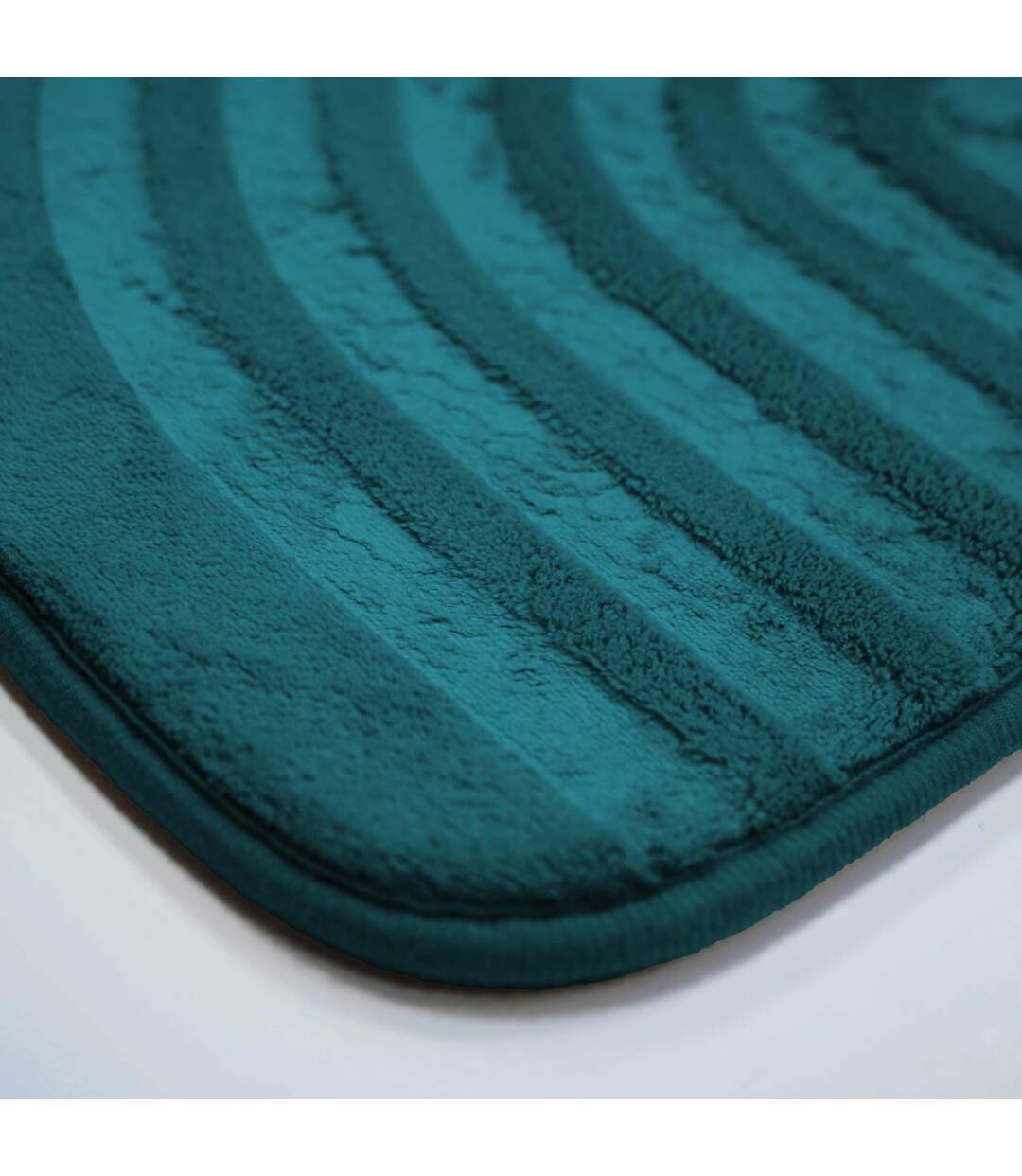 Tapis de Bain Microfibre Allure 45x75cm Bleu Émeraude-3