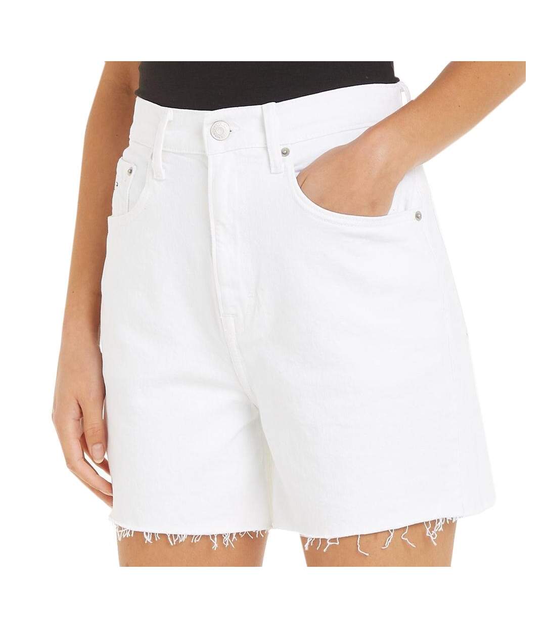 Short Mom Blanc Femme Tommy Hilfiger DW0DW17636 - 25-1