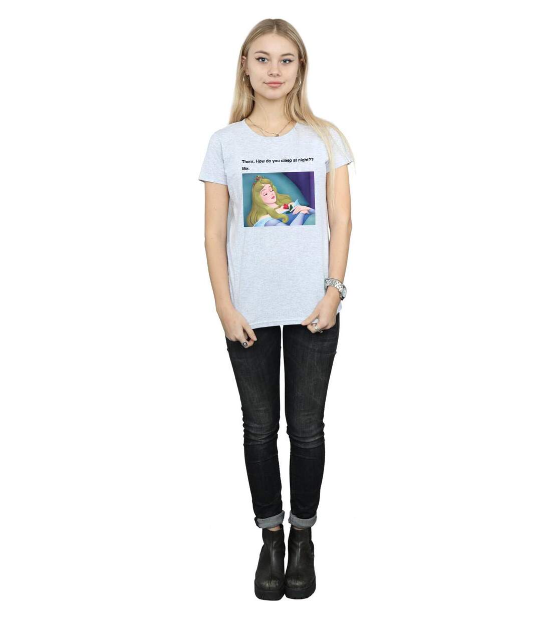 Disney - T-shirt SLEEPING BEAUTY MEME - Femme (Gris chiné) - UTBI15009-4