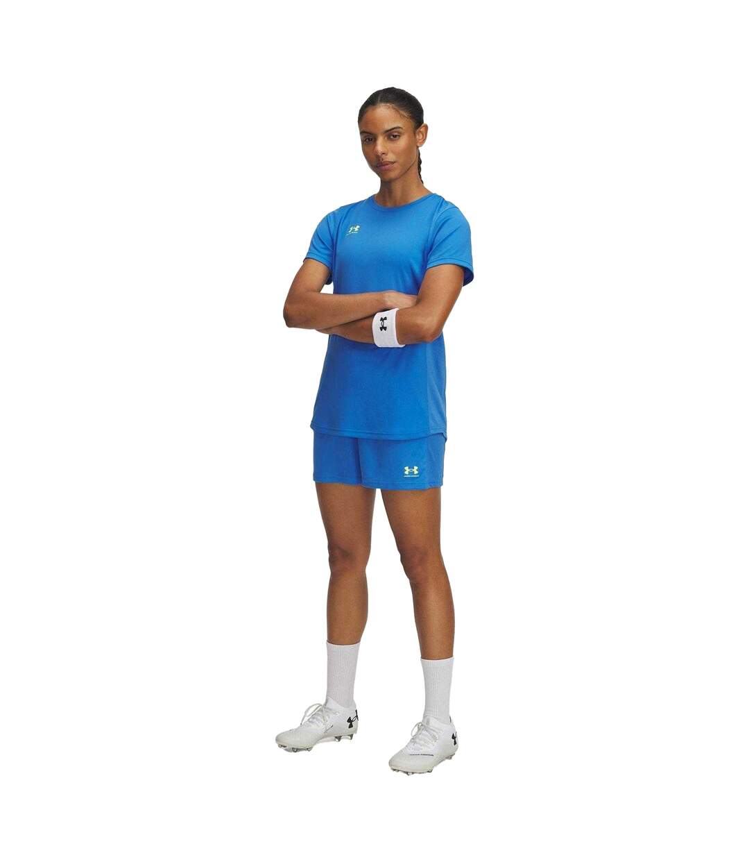 Womens/ladies Football Shorts Blue Under Armour-4
