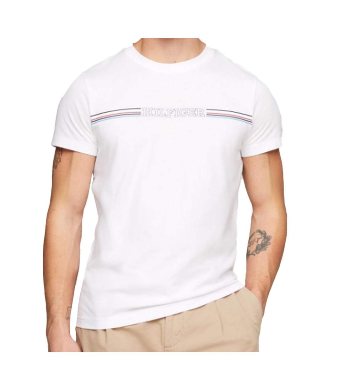 T-shirt Blanc Homme Tommy Hilfiger MW0MW34428 - L-1