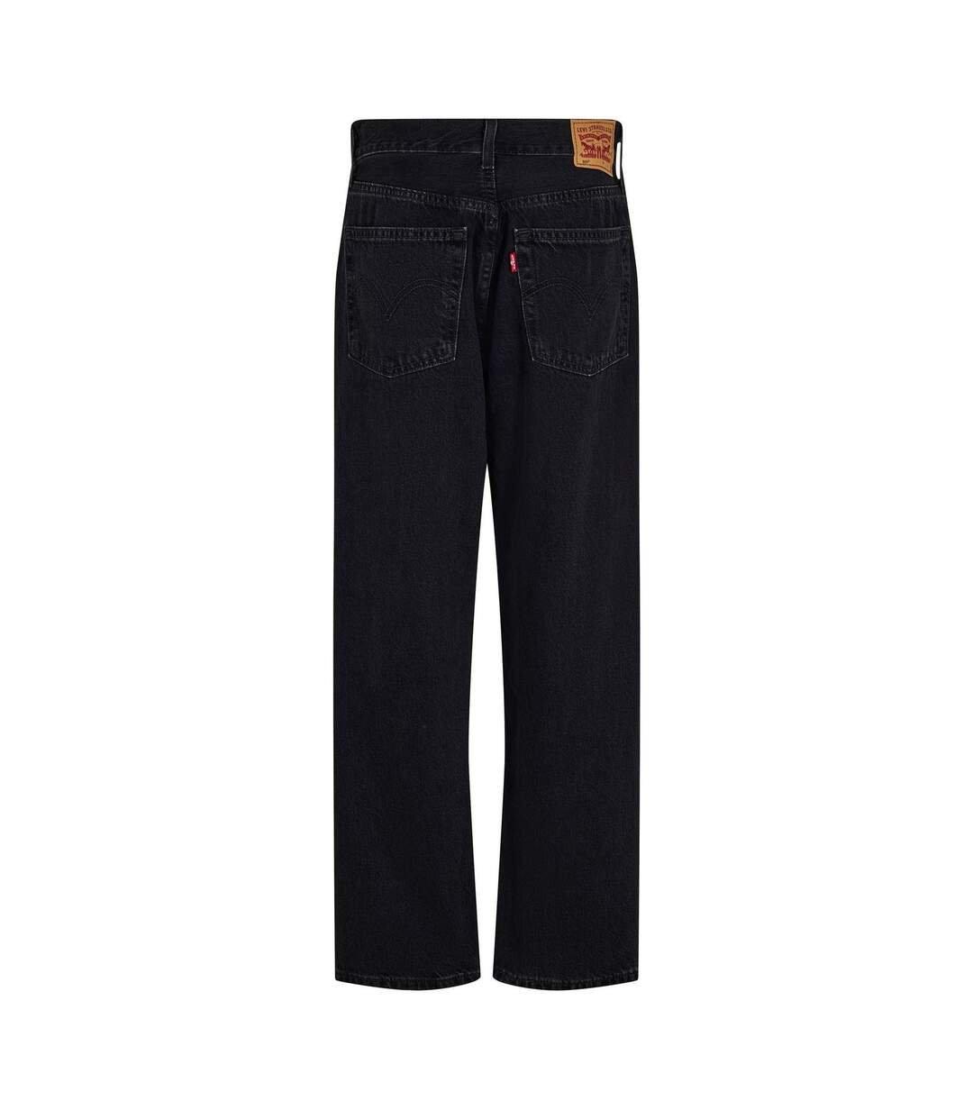Womens/ladies 501 Straight Leg Ankle Grazer Jeans Lunar Black Levis-2