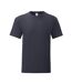 Mens Iconic 150 T-shirt Deep Navy Fruit Of The Loom-1