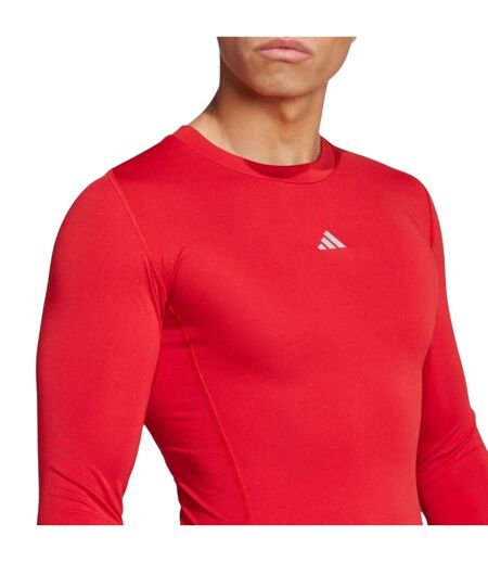 T-shirt Manches Longues Techfit Homme Rouge Adidas