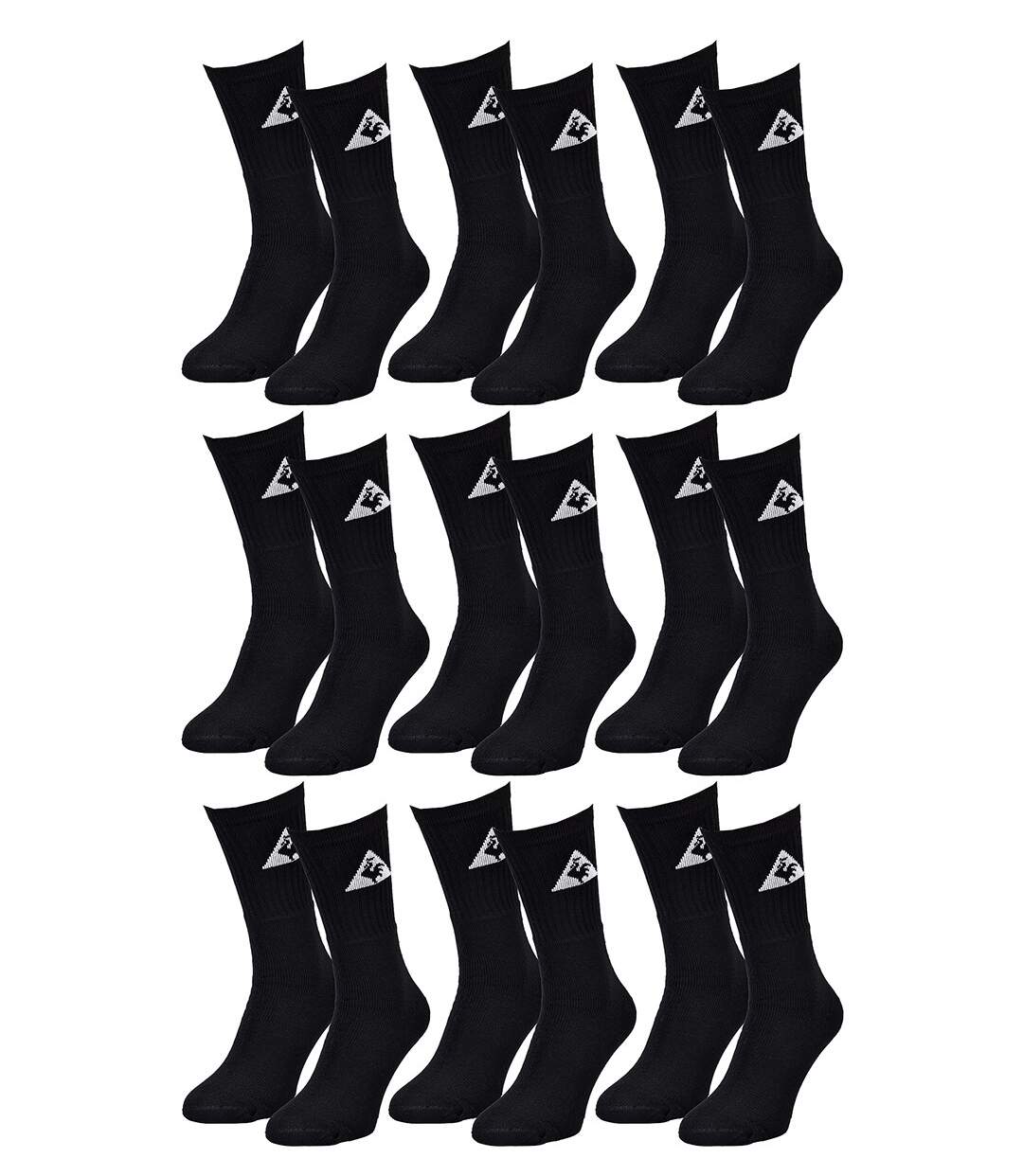 Chaussettes Homme LE COQ SPORTIF 9 Paires CREW NOIR