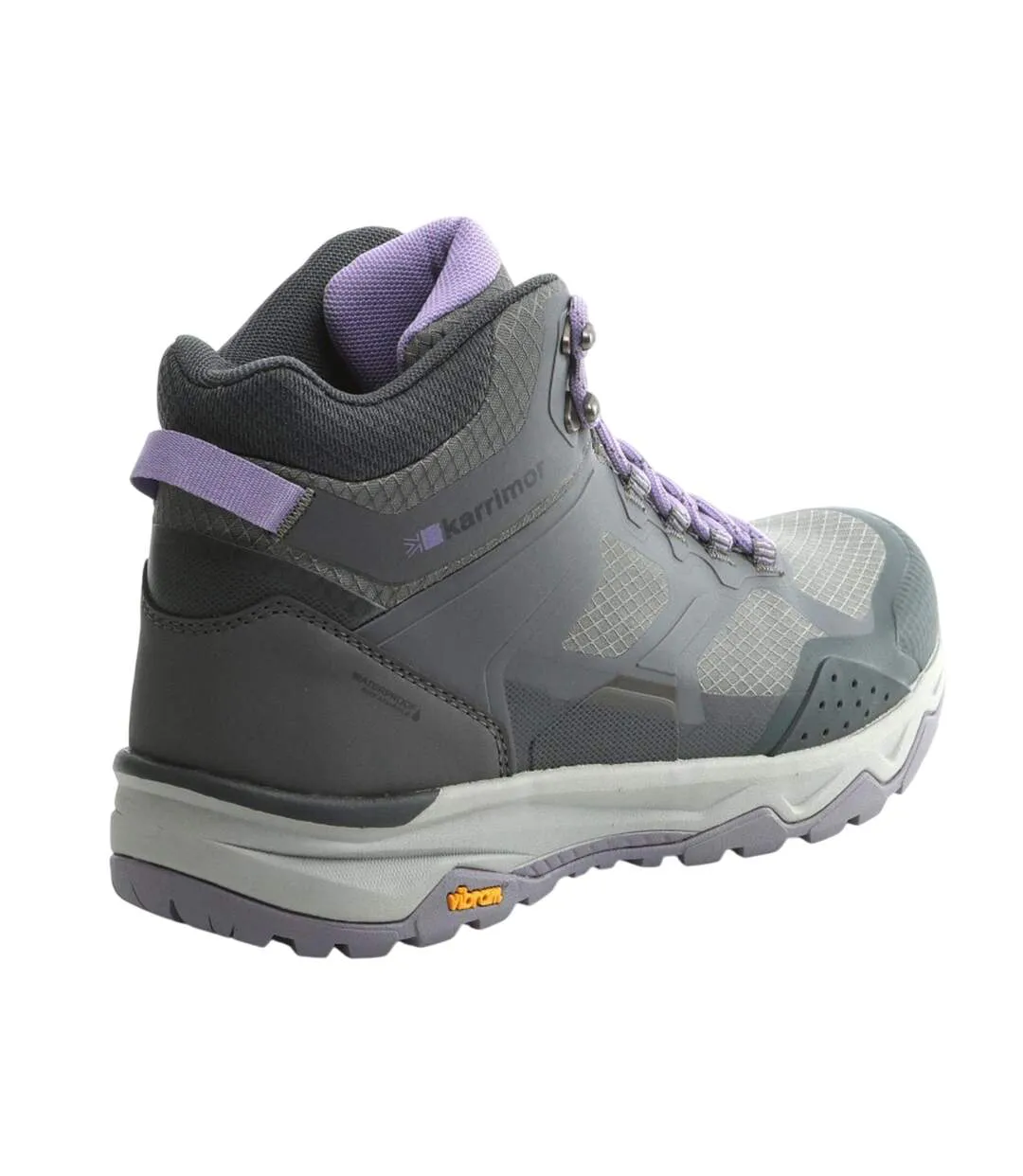 Womens/ladies Spiral Hiking Boots Grey Karrimor-2