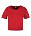 Haut Court Femme Rouge Vif Build Your Brand-1