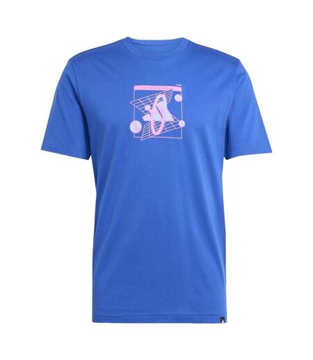 Mens Retro Futurism Graphic T-shirt Retro Blue Adidas